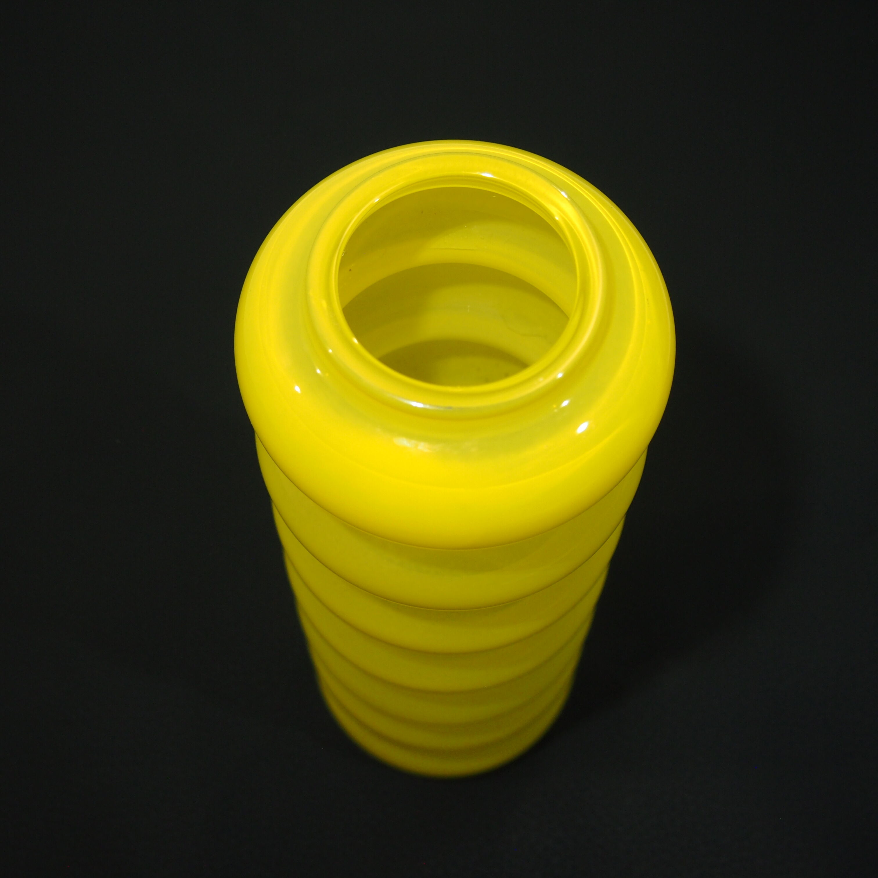Yellow vintage opaline vase
