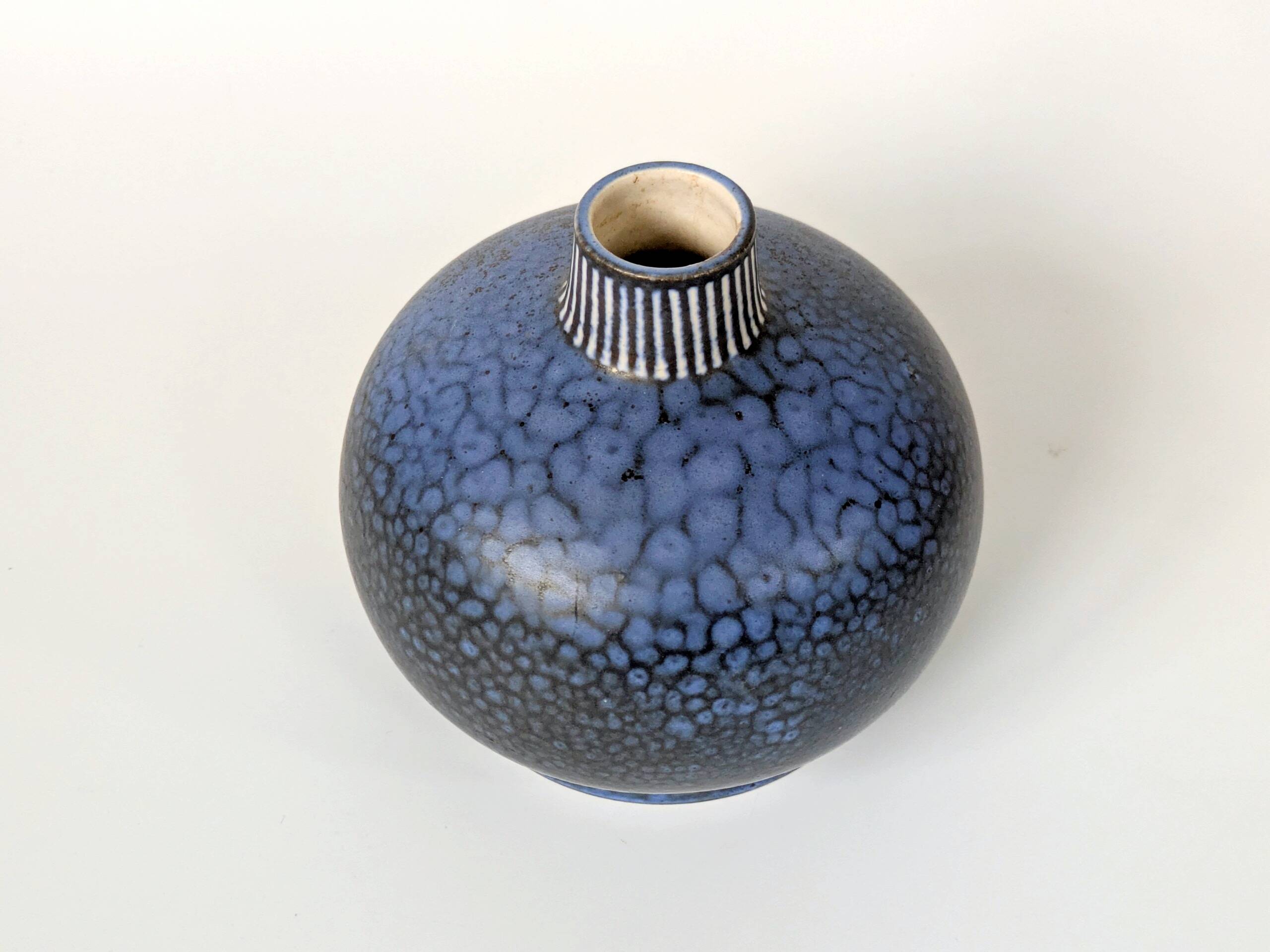 Vintage blue ceramic vase by Thoms Keramik, Germany, 1960s–1970s