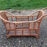 Old rattan stroller and canning