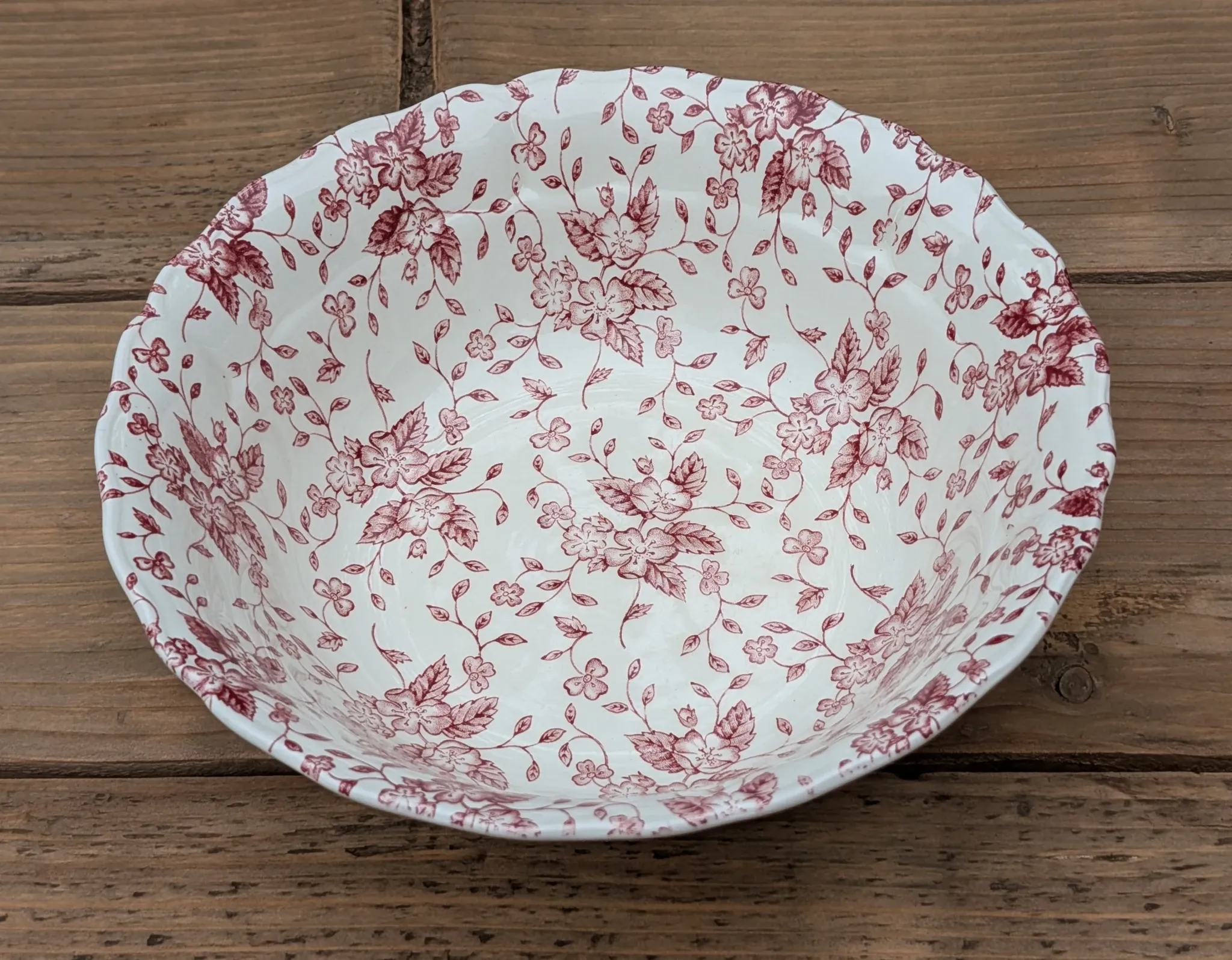 English plate and salad bowl duo