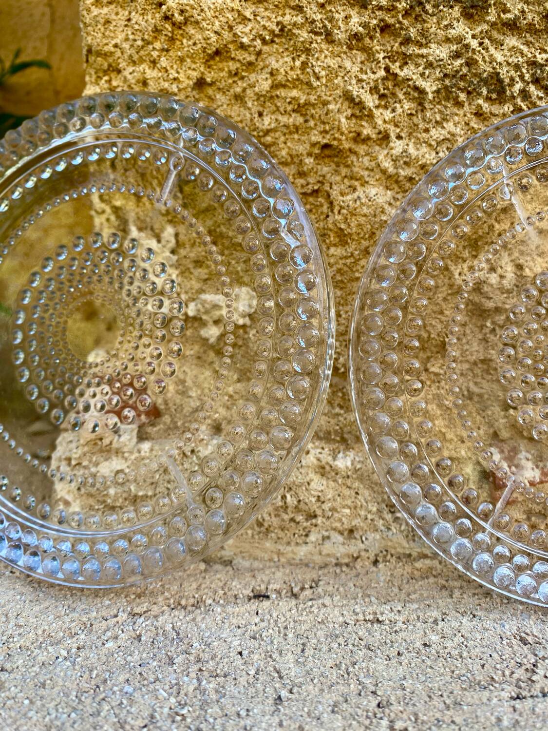 2 glass bottle coasters