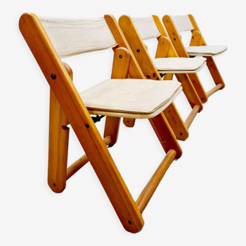 Chaises pliantes vintage années 70