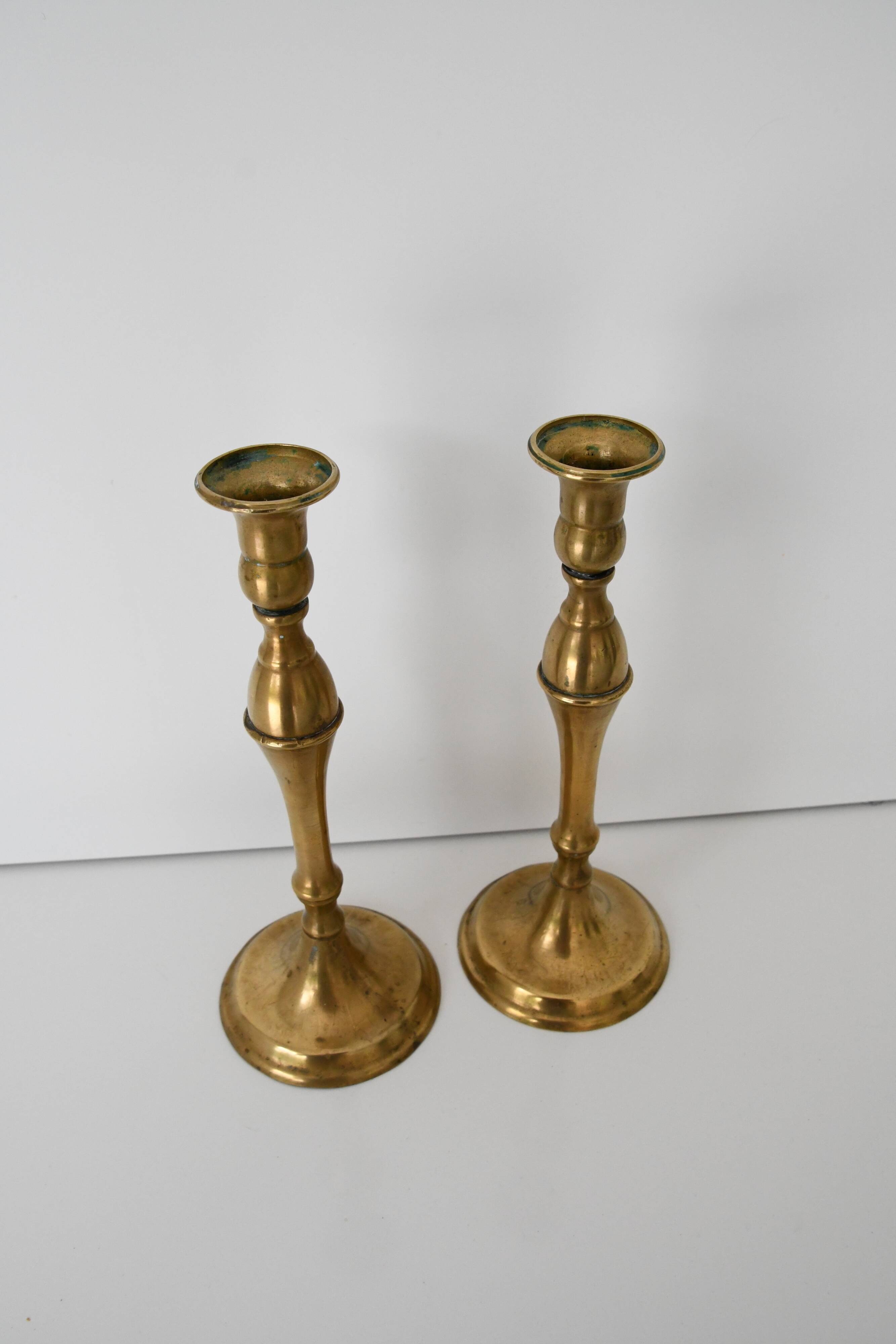 Brass candle holders