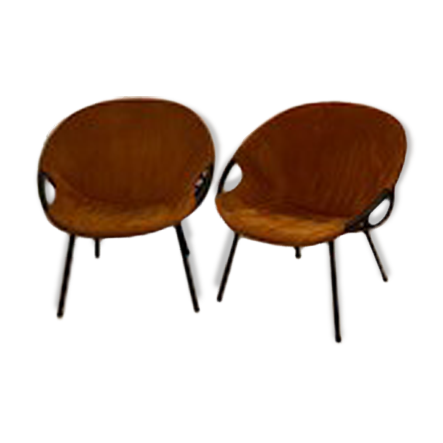 Beautiful Pair of Lusch Erzeugnis Balloon Chairs