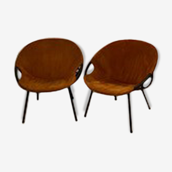 Beautiful Pair of Lusch Erzeugnis Balloon Chairs
