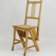 Folding metamorphic library ladder, Arts & Crafts, Vienna, 1900s