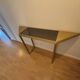 Brass and smoked glass console table by Italchrome, Italy, 1970s