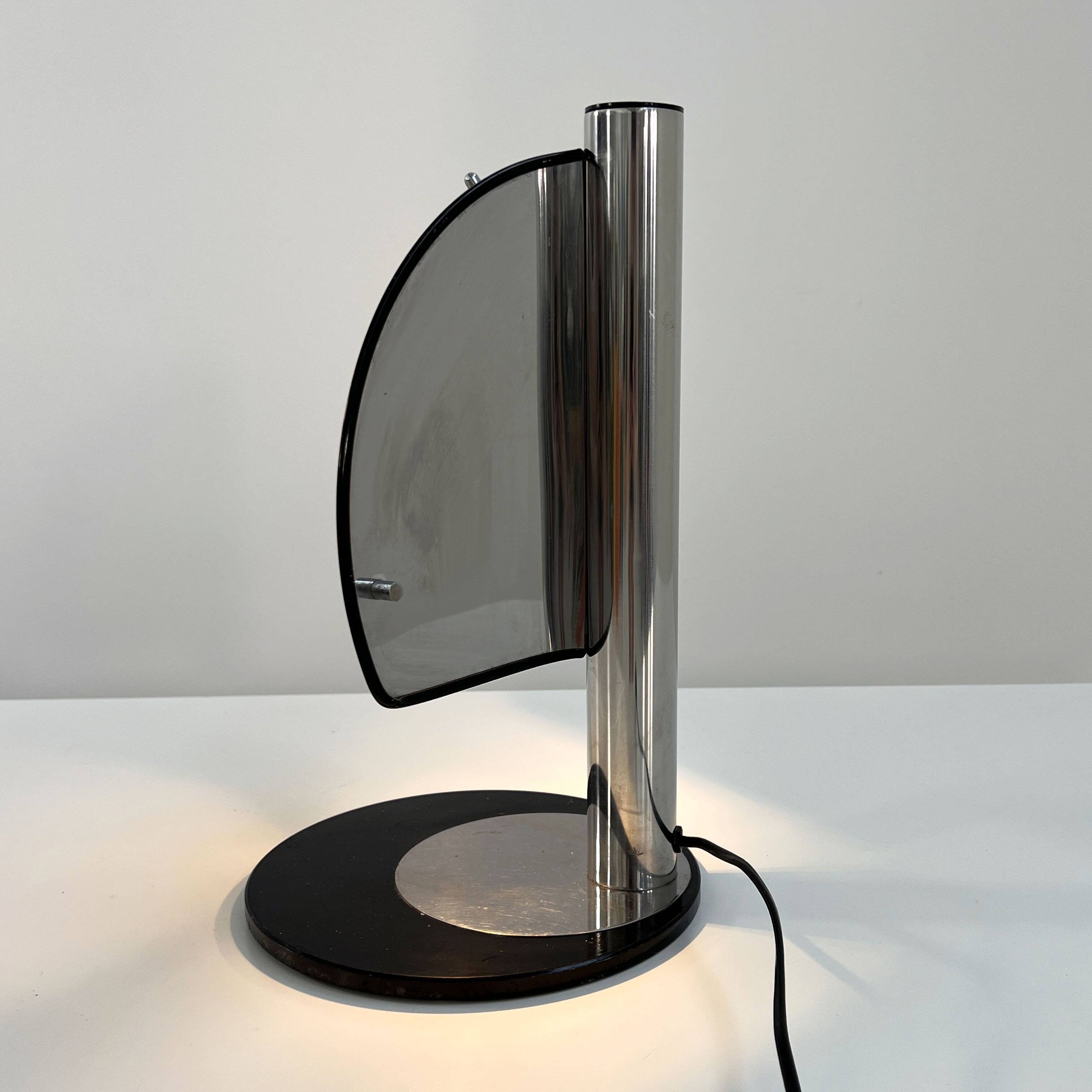 Lampe de table italienne chromée, 1970