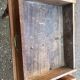 Antique cherry farmhouse table with turned legs and 2 drawers.