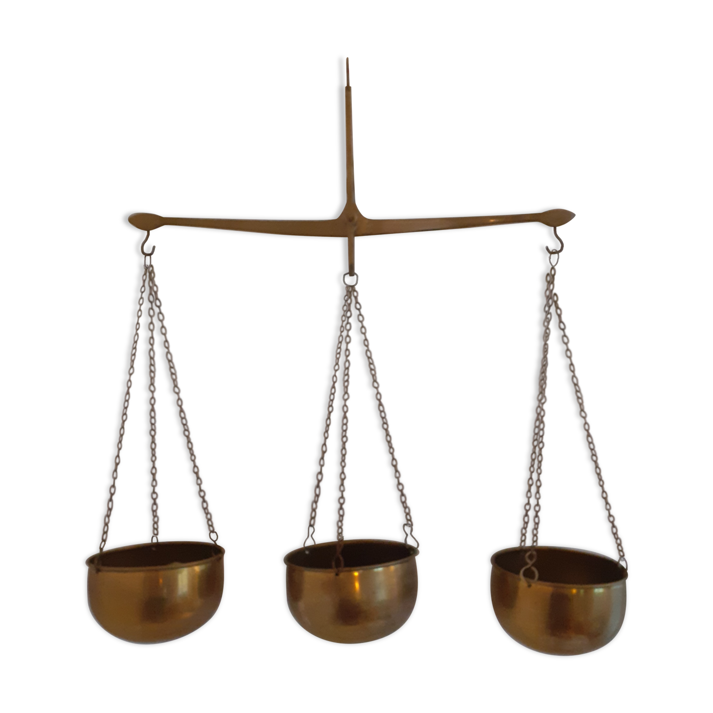 Balance ancienne à fléau en laiton