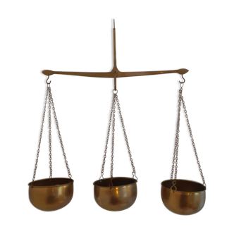 Old brass flail scale