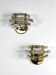 Pair of Venini Triedi curved cut glass sconces, Italy, circa 1970s