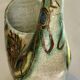 Vase zoomorphisme ceramic decoration d'oiseau signed guy Accolay