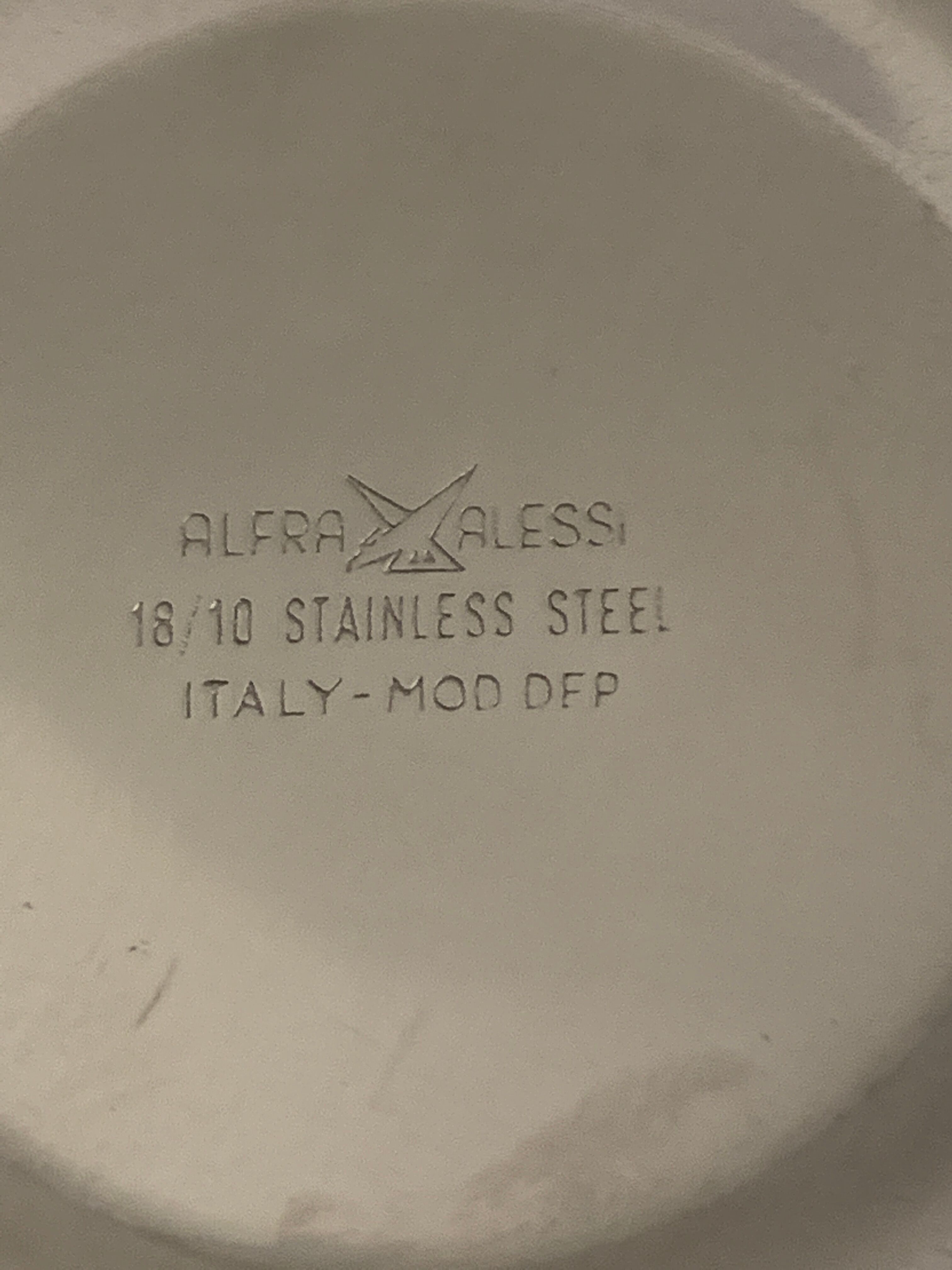 Italian stainless steel shaker Alessi, Massoni and Mazzeri design