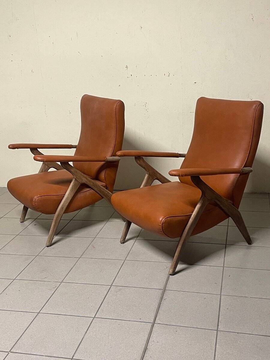 Poltrone in stile di Antonio Gorgone, anni '50, set di 2
