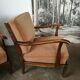 Pair of art deco velvet armchairs