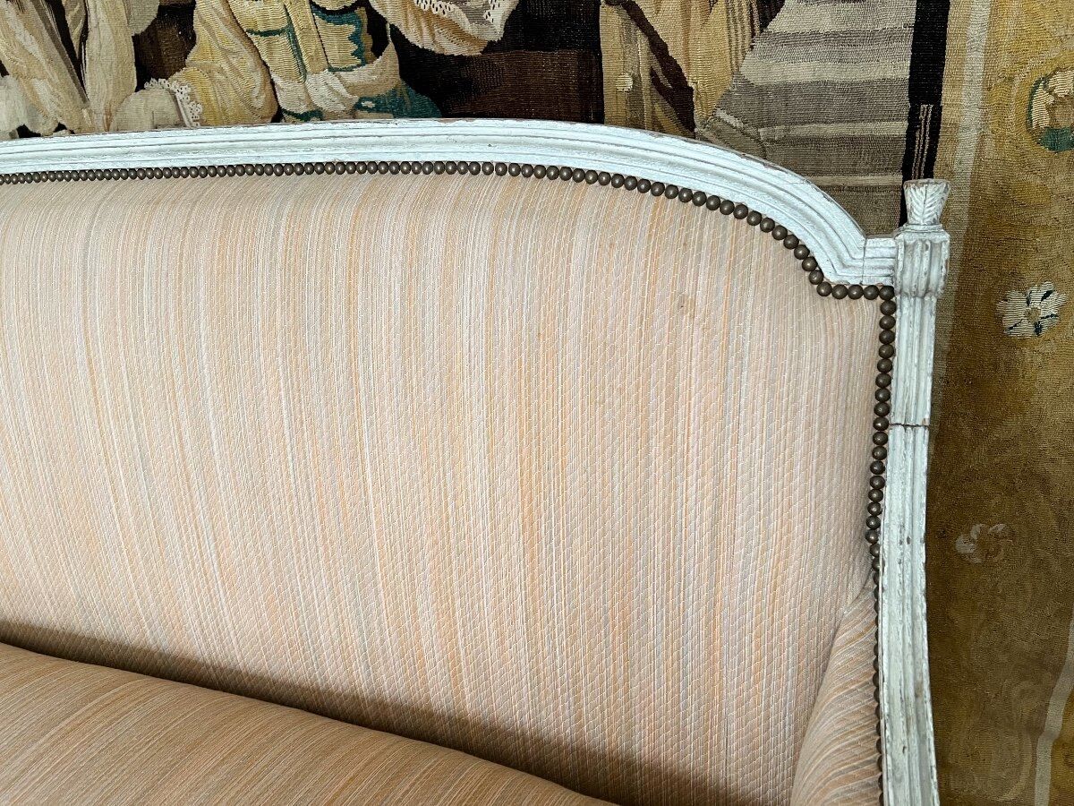 Louis XVI period sofa in lacquered wood