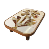 Table basse céramique Roger Capron shogun fleur