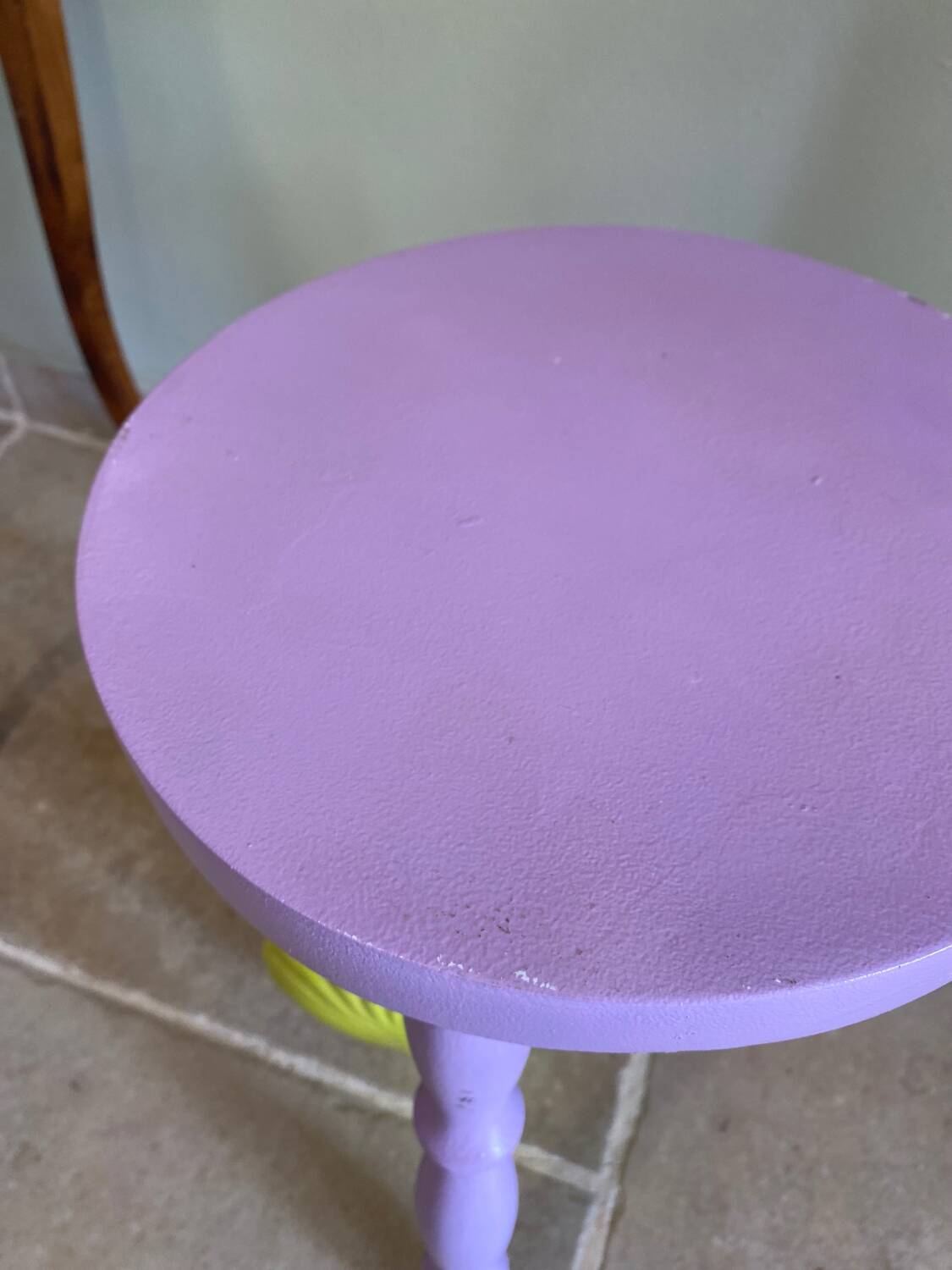 Lilac tripod stool