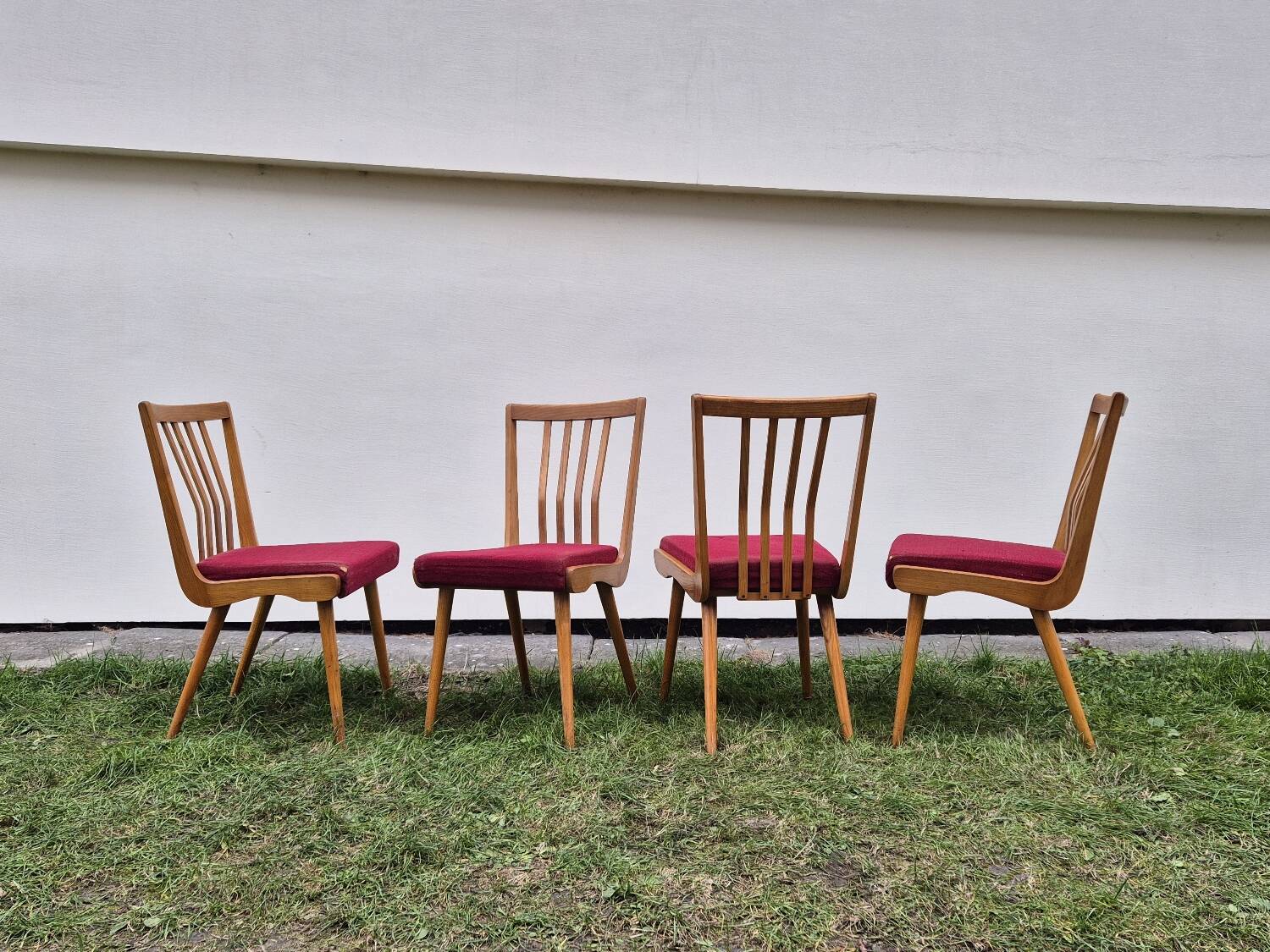 Set of 4 Vintage Czech Chairs 1960s