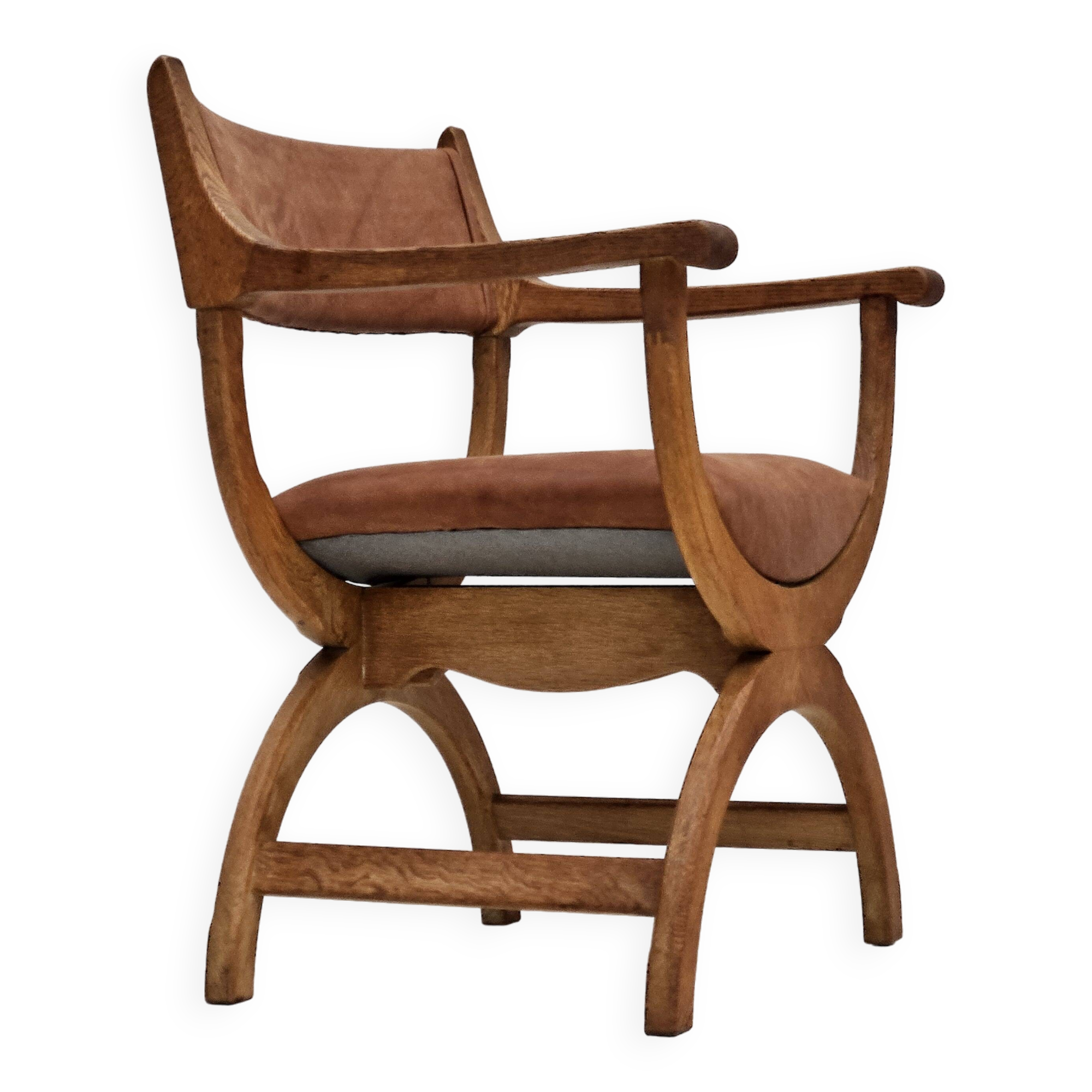 1960s, Danish design by Henning Kjærnulf, reupholstered lounge chair, model "Kurul".