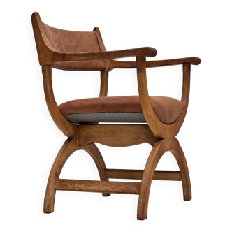 1960s, Danish design by Henning Kjærnulf, reupholstered lounge chair, model "Kurul".