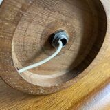Lampe scandinave midcentury en teck et laiton