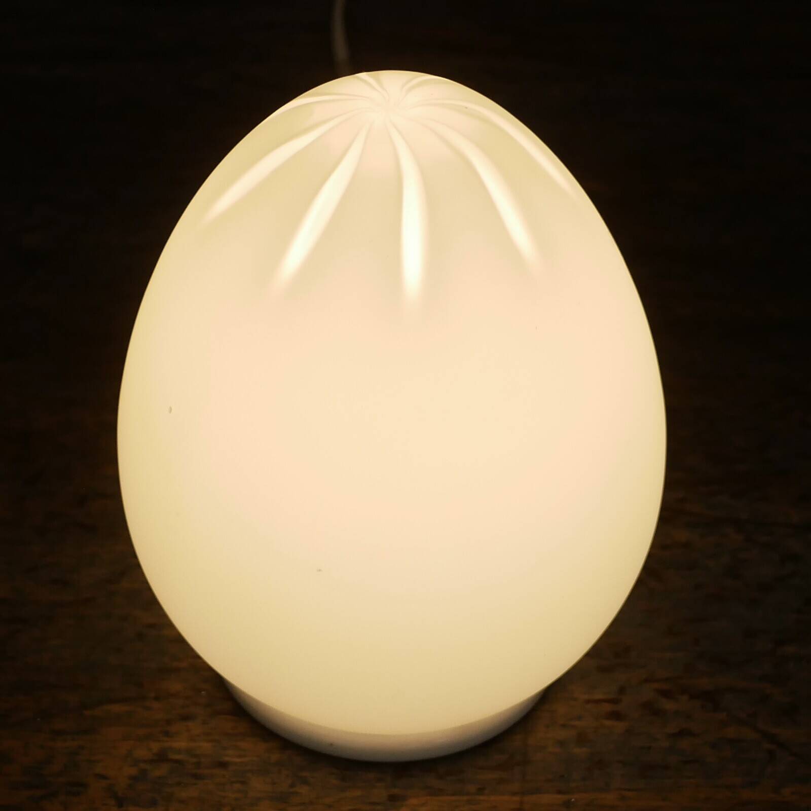 Lampe de table œuf en verre de Murano