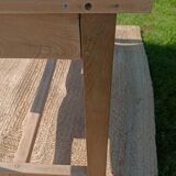 Old solid wood farmhouse table – chic country spirit