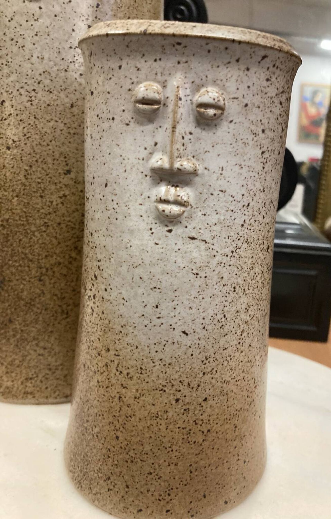 Pair of anthropomorphic vases by Georges Cantin