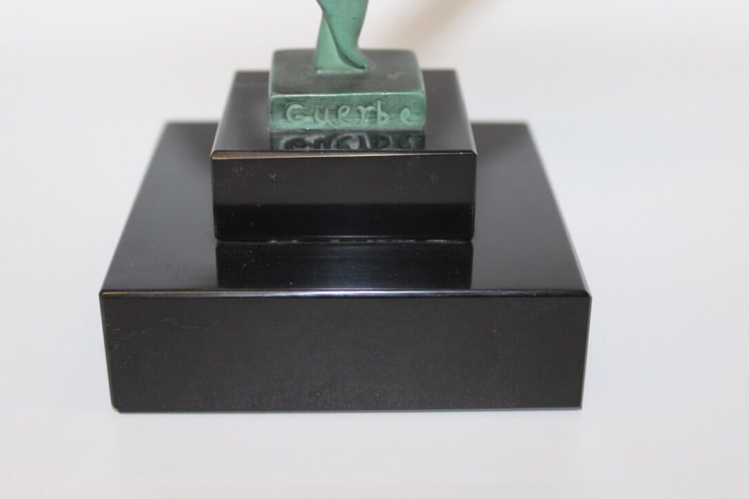 Art Deco Sculpture Trumpet Dancer "Jericho" By Guerbe