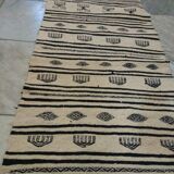Black and white corridor Kilim, 195x65 cm