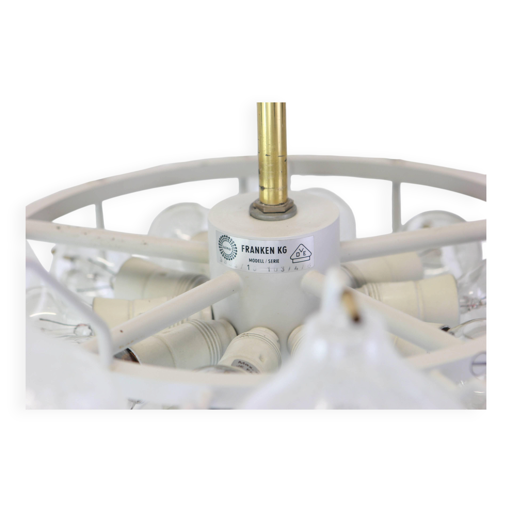 Large glass chandelier Tulipan by Kalmar, Austria, 1960s