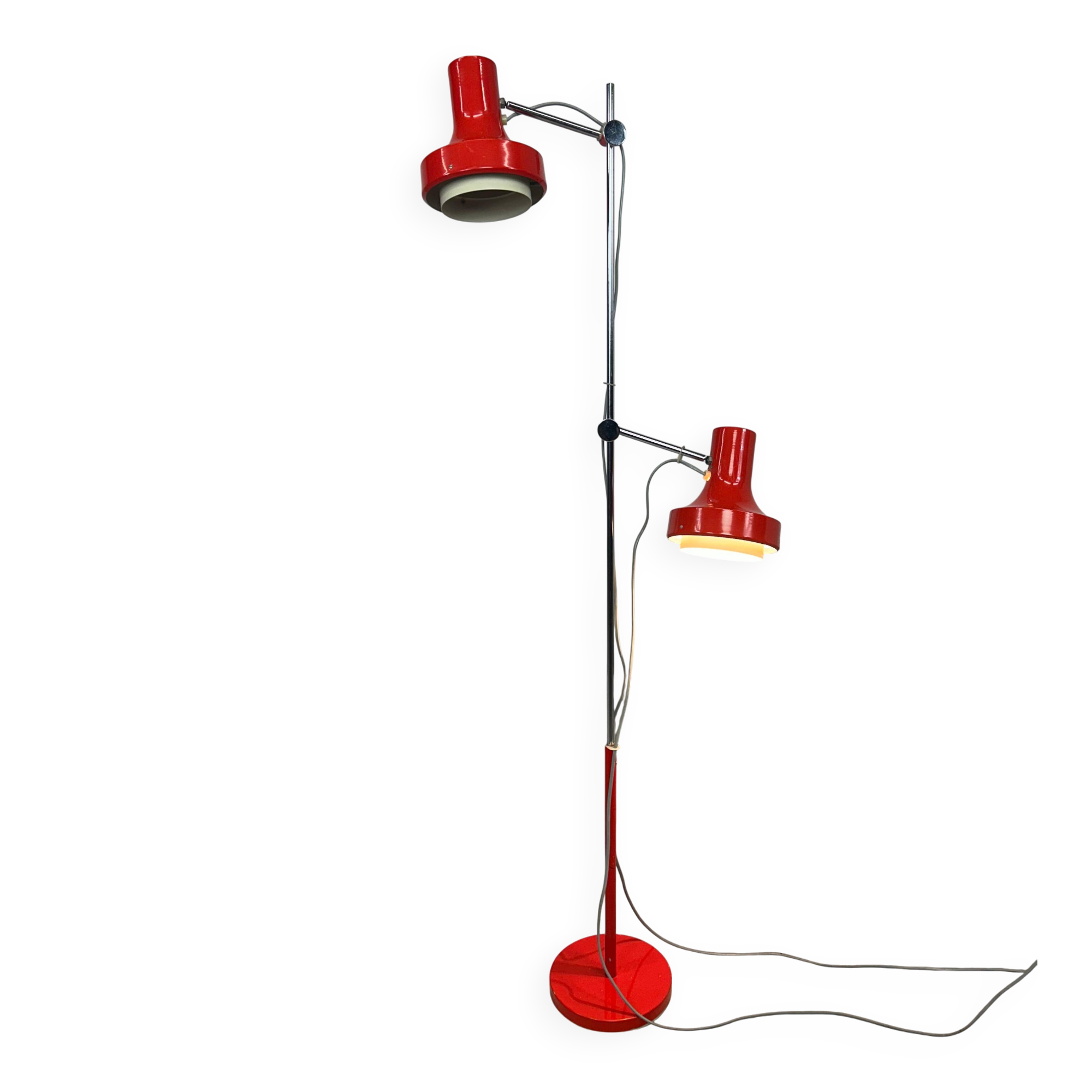 Red floor lamp by Josef Hurka for Napako