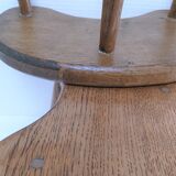 Pair of tripod stools feet solid wood solid wood vintage design