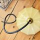 Small yellow opaline cup pendant light