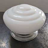 "Skyscraper" ceiling light in white opaline, Art Deco 1930