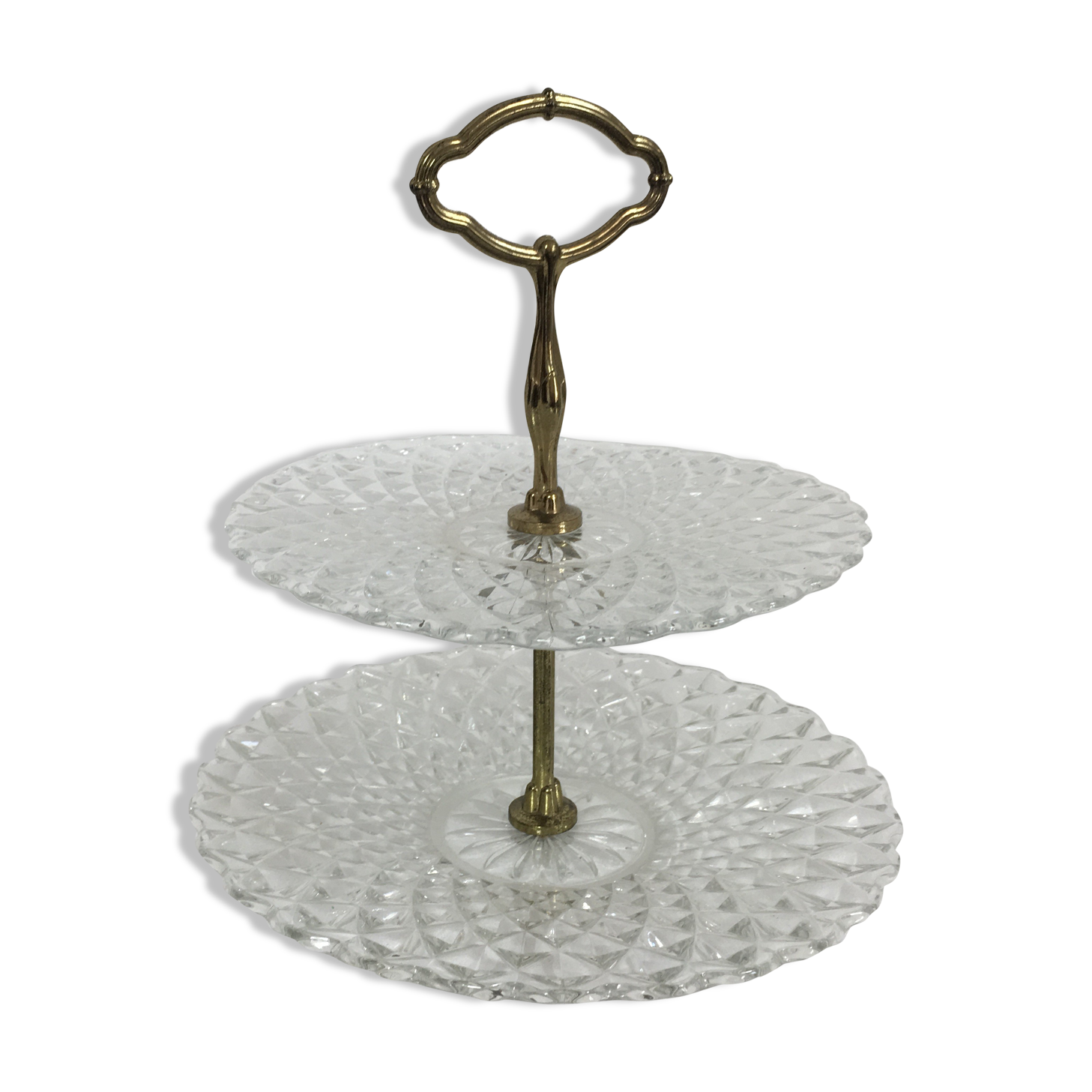 Présentoir 2 étages a gâteau Vintage