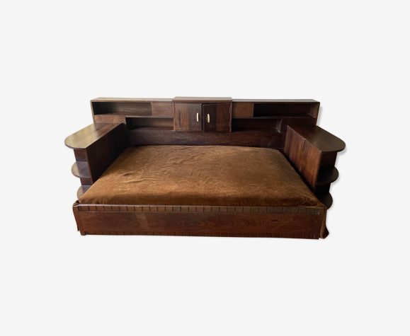 Daybed Art deco in palm wood 1930