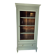 Glass display cabinet with drawer