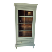 Glass display cabinet with drawer