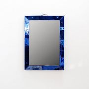 Mirror with coloured glass frame, Italy, circa 1950.