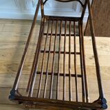Vintage brown bamboo living room coffee table