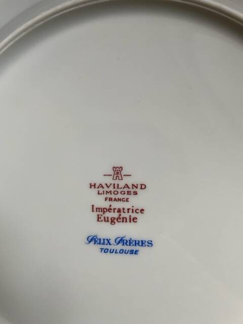 Empress Eugénie plate, Haviland, Limoges