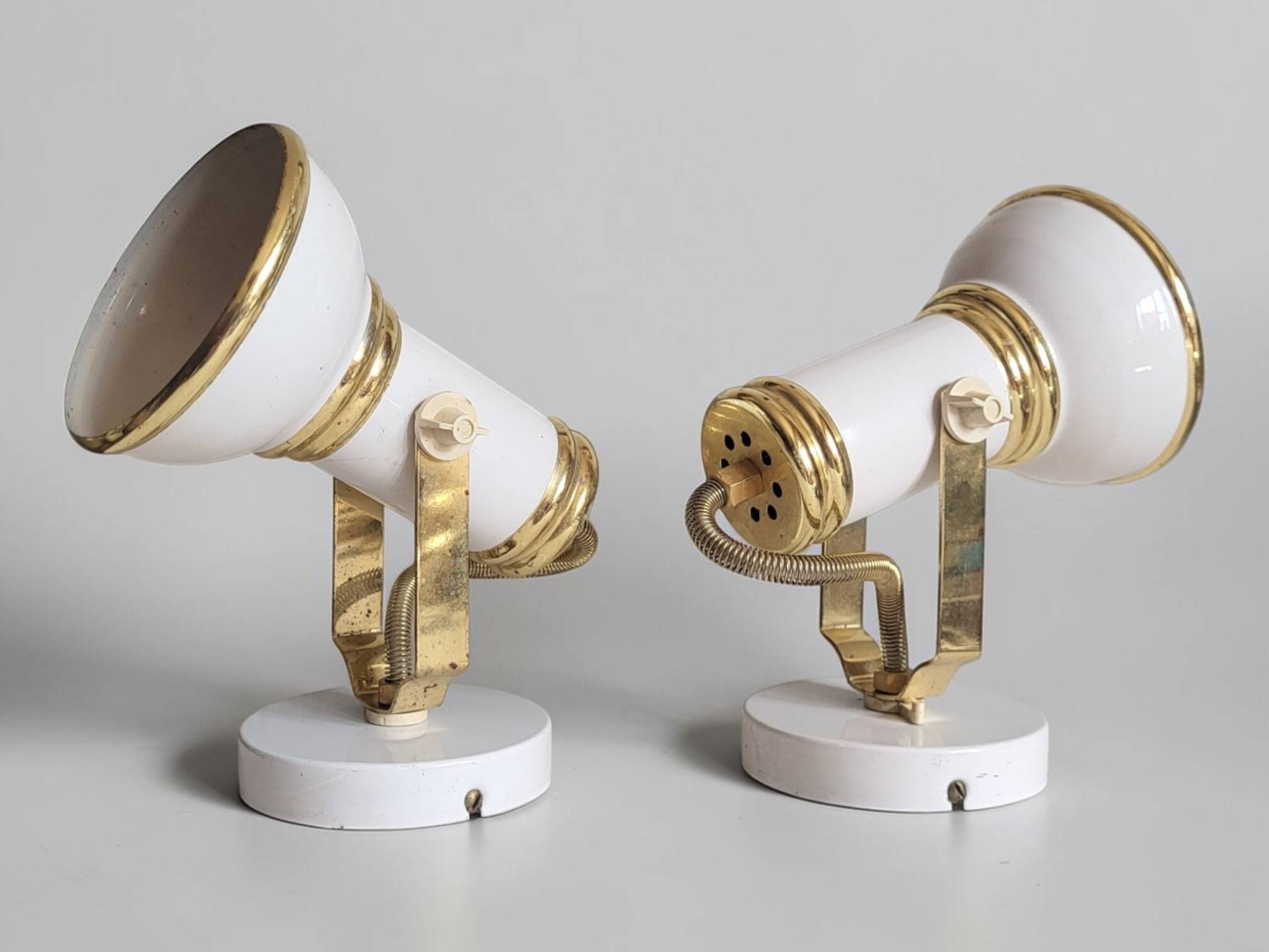 Space Age wall lights pair from the 1970s.