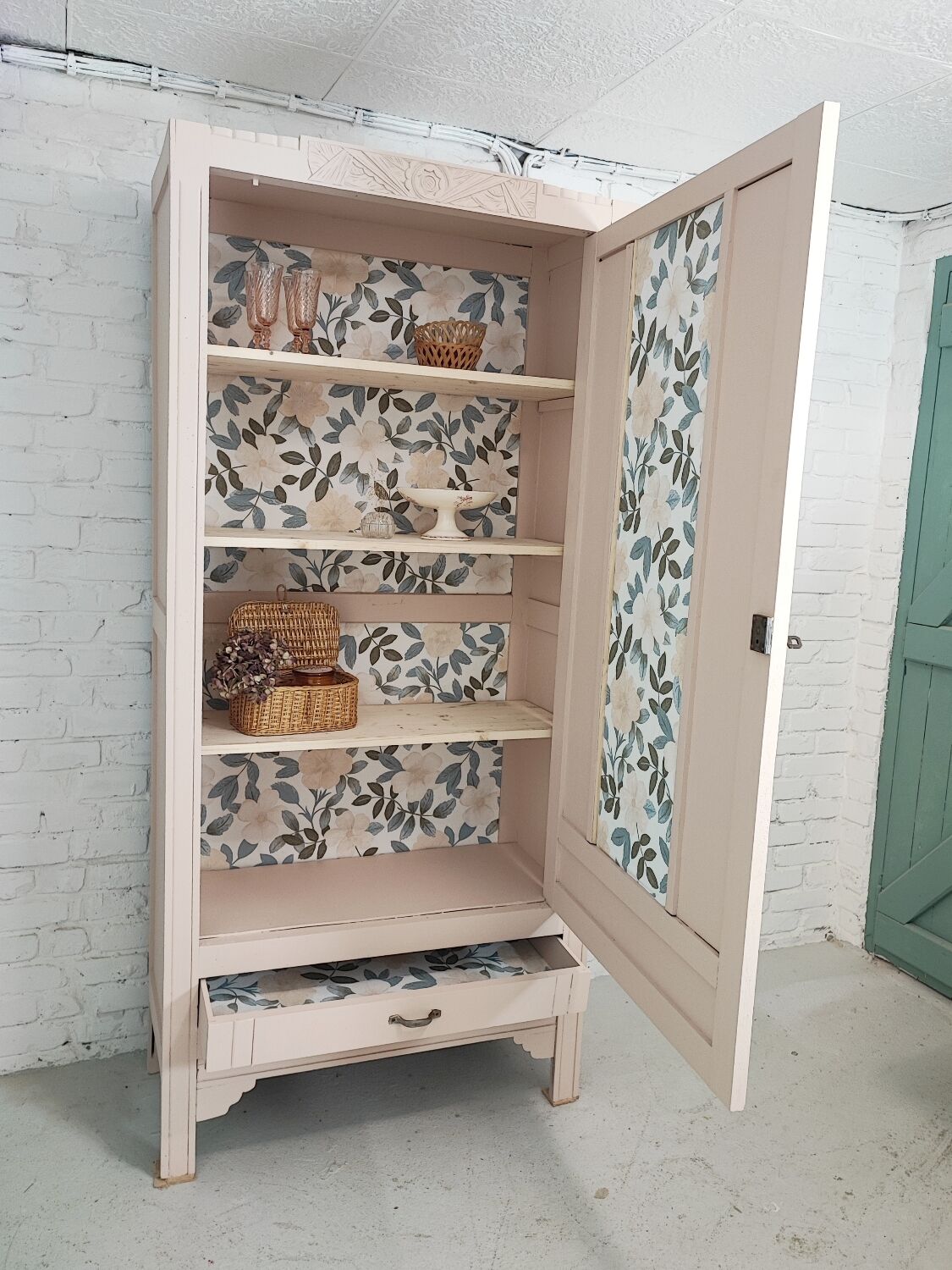 Pink art deco wardrobe