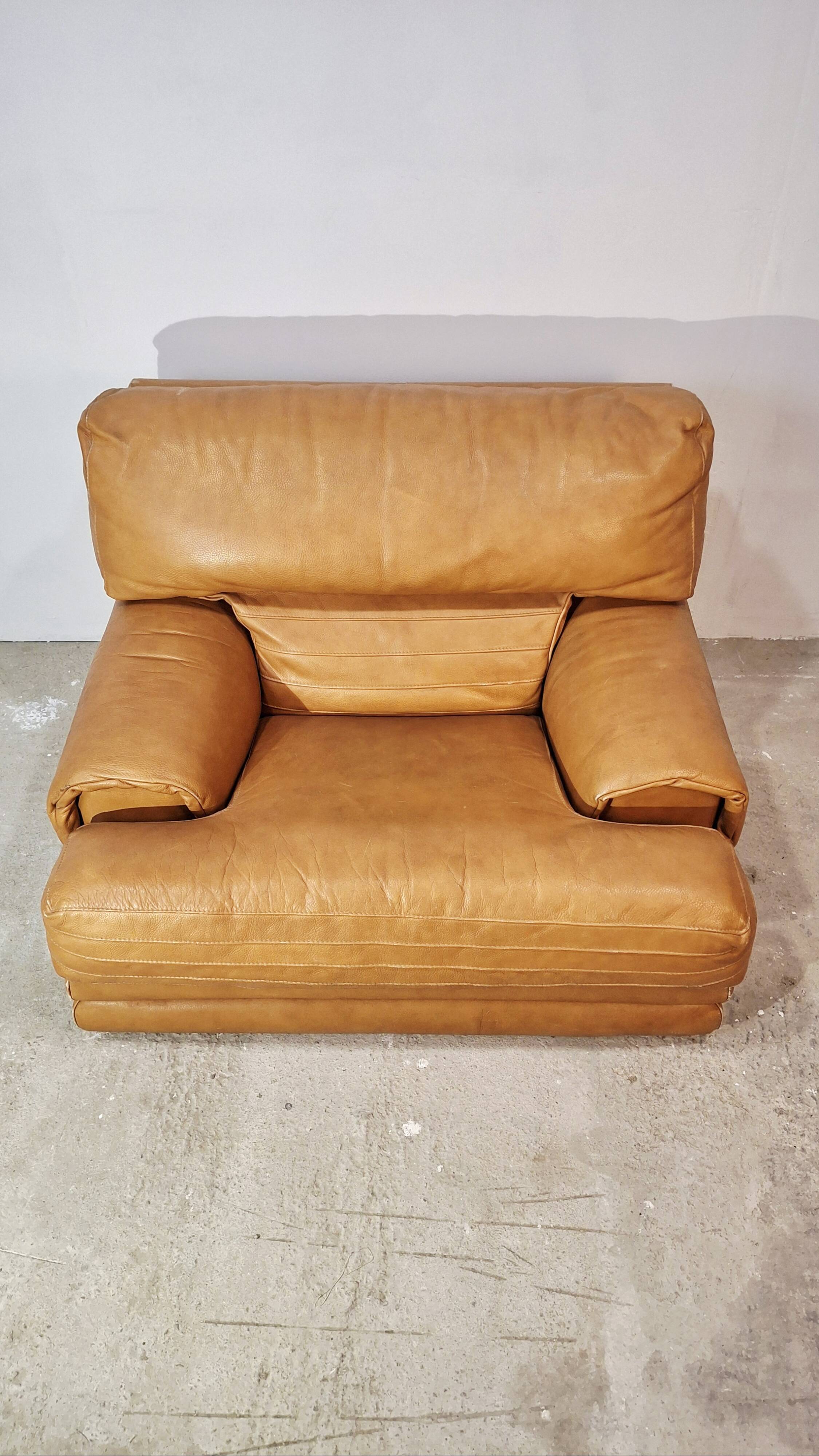 1970s leather armchair
