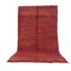 Burgundy Vintage Handmade Moroccan rug 180 x 336 cm - Berber wool Rug