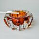 Orange Sommerso ashtray by Seguso, Murano glass, Italy, 1970