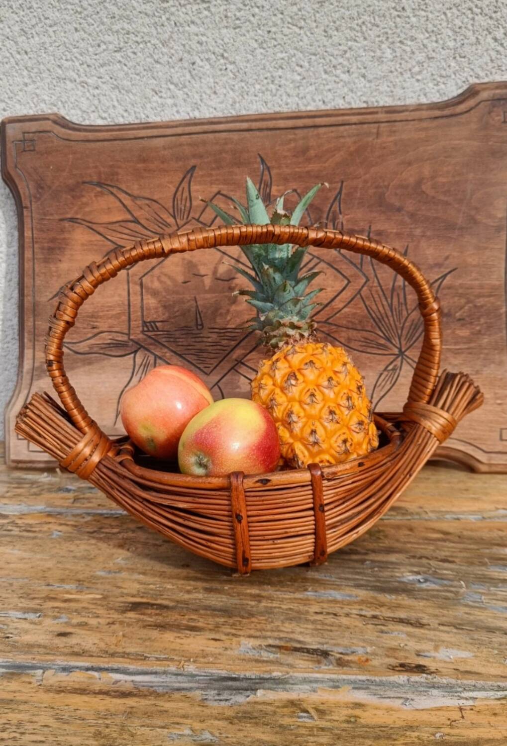 Antique wicker basket